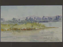 A framed watercolour landscape 14f2c1