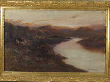 Two framed oil on canvas landscapes
