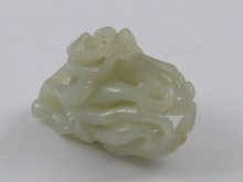 A Chinese jade carving depicting the