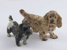 Two cold painted bronzes a spaniel