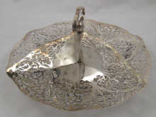 A pierced silver cake basket hallmarked 14f340