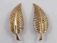 A pair of 9 ct gold ear clips in