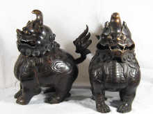 A large pair of Chinese bronze