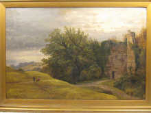 An oil on canvas rural scene approx