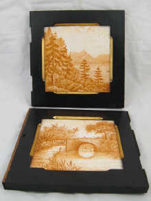 A pair of framed Minton China Works 14f45d