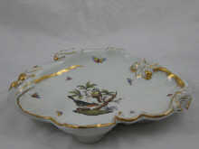 A Herend ceramic ornate leaf shaped 14f460