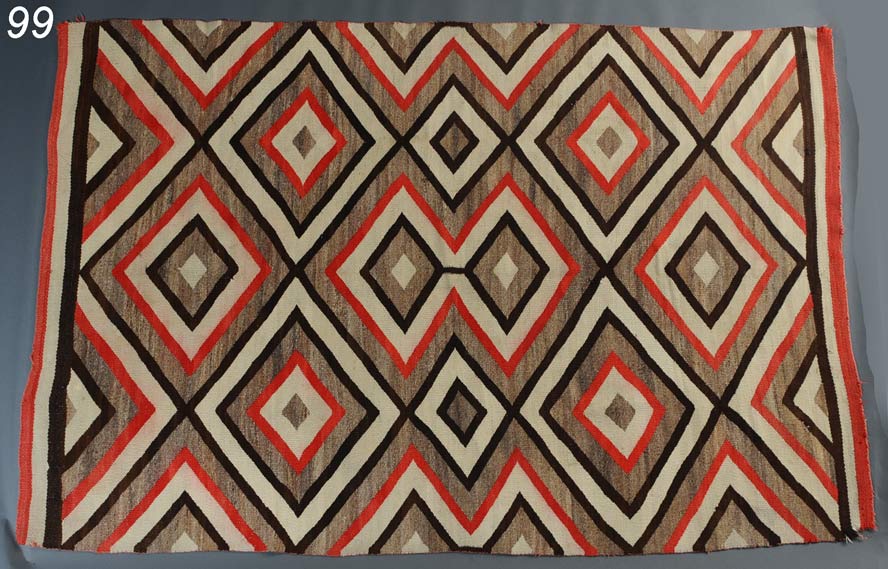 Navajo Rug with borderless diamond 14f4a7