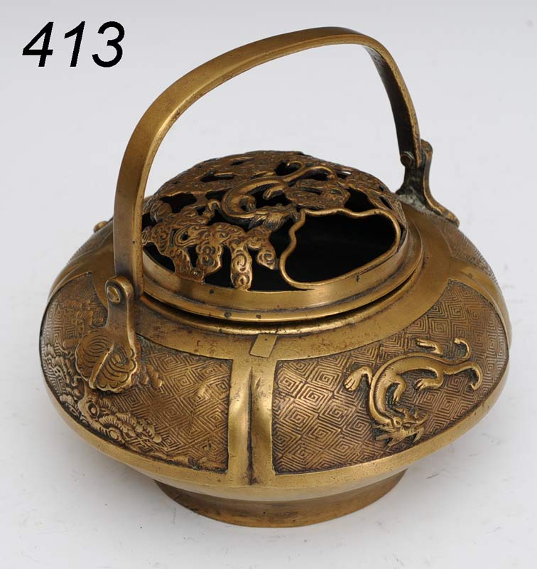 Chinese Bronze Censor with handle 14f52c