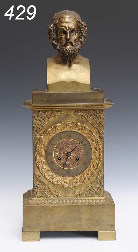 French Empire Bronze Clock with 14f530