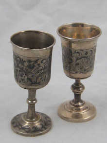 Two Russian silver footed cups 14f544