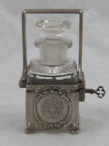A Russian perfume bottle in locking
