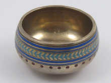 A Russian silver and enamel salt