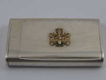 Karl Faberge; a silver cigarette box