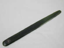 A nephrite letter opener with applied 14f55d