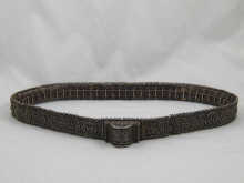 A Russian silver and niello belt