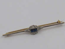 A 15 ct gold sapphire and diamond