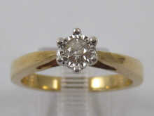 A hallmarked 9 carat gold diamond