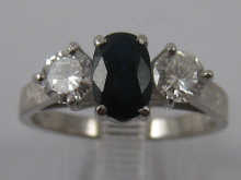 A sapphire and diamond 18 ct white 14f5d9