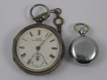 A silver cased pocket watch hallmarked