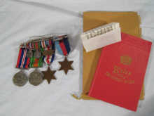 A set of W.W.II military medals