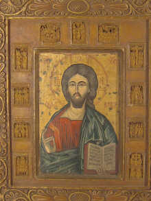 An Icon of Chris Pantocrator surrounded