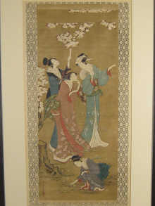 A Chinese print approx. 61 x 31