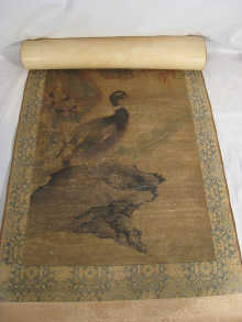 A Chinese scroll painting hand painted