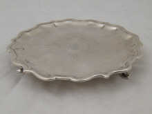 A George II silver salver hallmarked