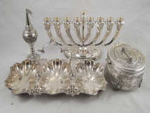 Silver plate. A three section hors