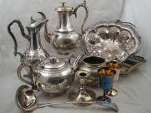 A quantity of silver plate including