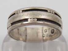 A Georg Jensen silver groove ring 14f6ce