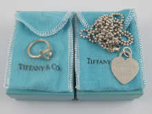 Tiffany & Co; a silver Tiffany heart