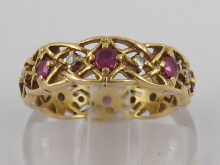 An 18 carat gold diamond and ruby 14f6f9