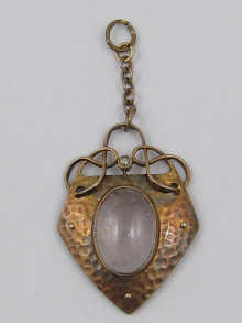 A silver gilt Art Nouveau pendant