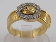A hallmarked 18 carat gold and