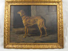 An oil on panel of a dog 42 x 34 14f72e