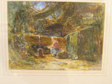 A pair of watercolours of woodland
