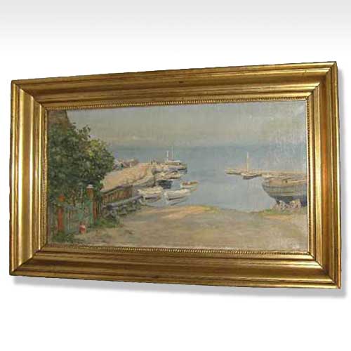 Hans Dall (Danish 1862-1920) Harbor