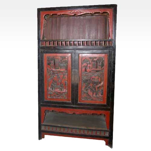 A Chinese Red and Black Lacquer