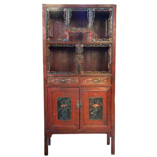 A Chinese Red Lacquer Display Cabinet 151ee9