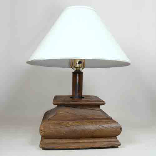 An Indian Teak Capital Table Lamp 151f32