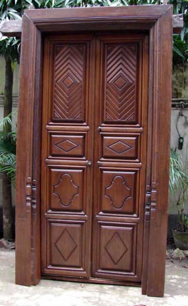 A South Indian Teak Double Door 151fb9