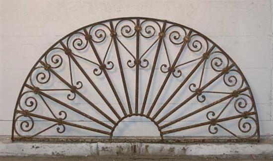 A Wrought Iron Arched Transom Grill 151fba