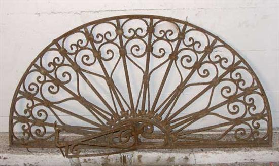 A Wrought Iron Arched Transom Grill 151fbe