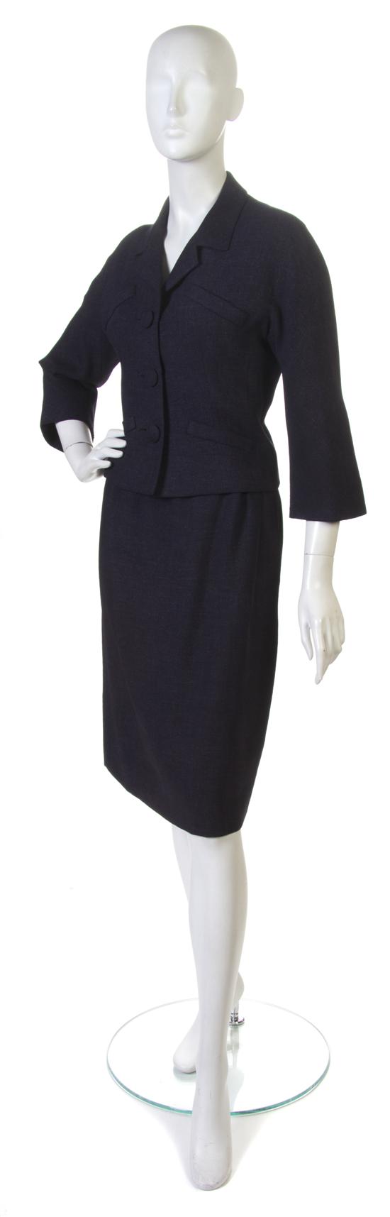 A Balenciaga Couture Navy Skirt 152000