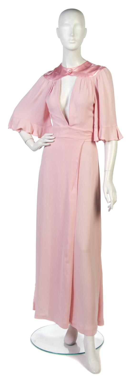 An Ossie Clark Pink Silk Dress 15200b