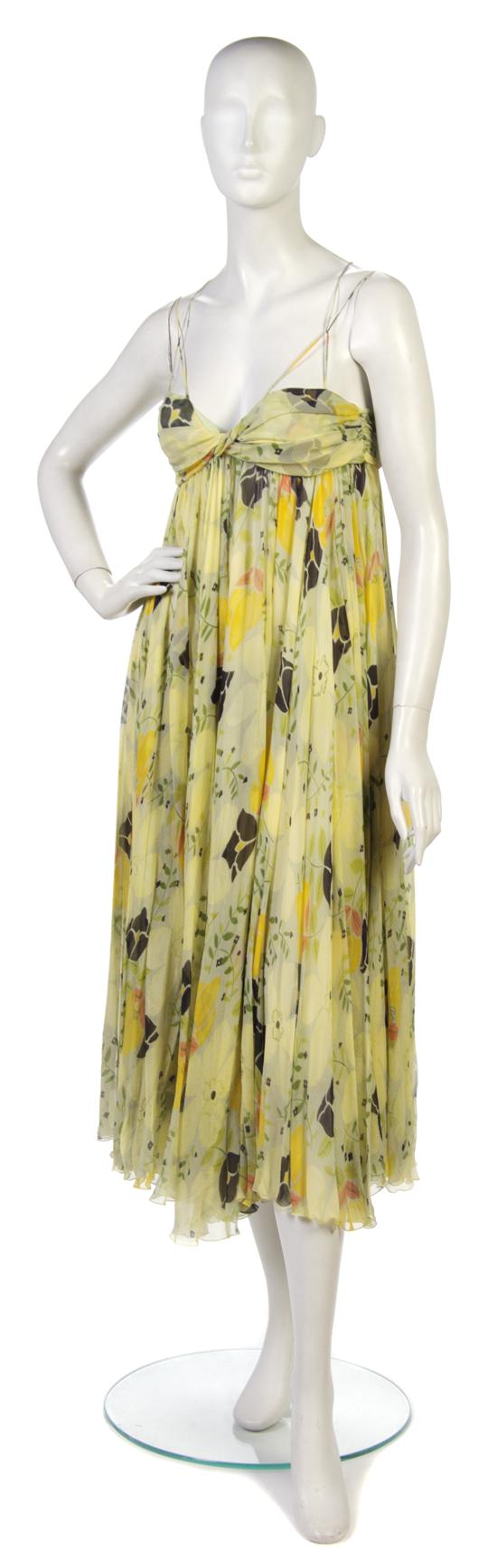 A Chloe Floral Silk Chiffon Dress  152015