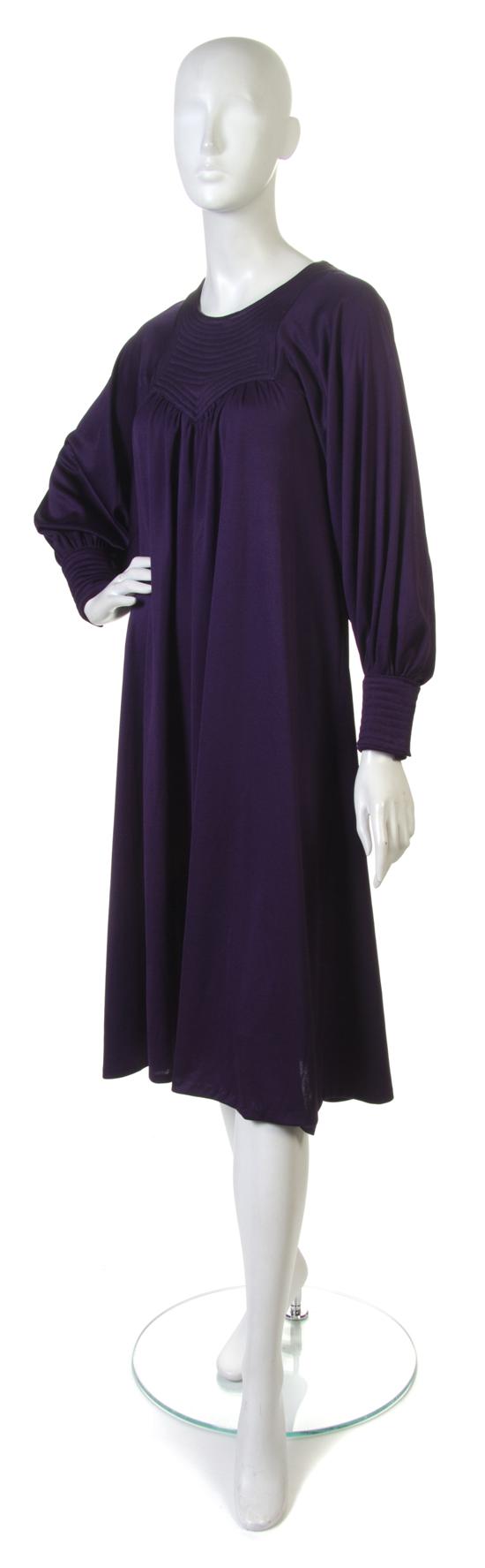 A Monet Purple Jersey Dress. Labeled: