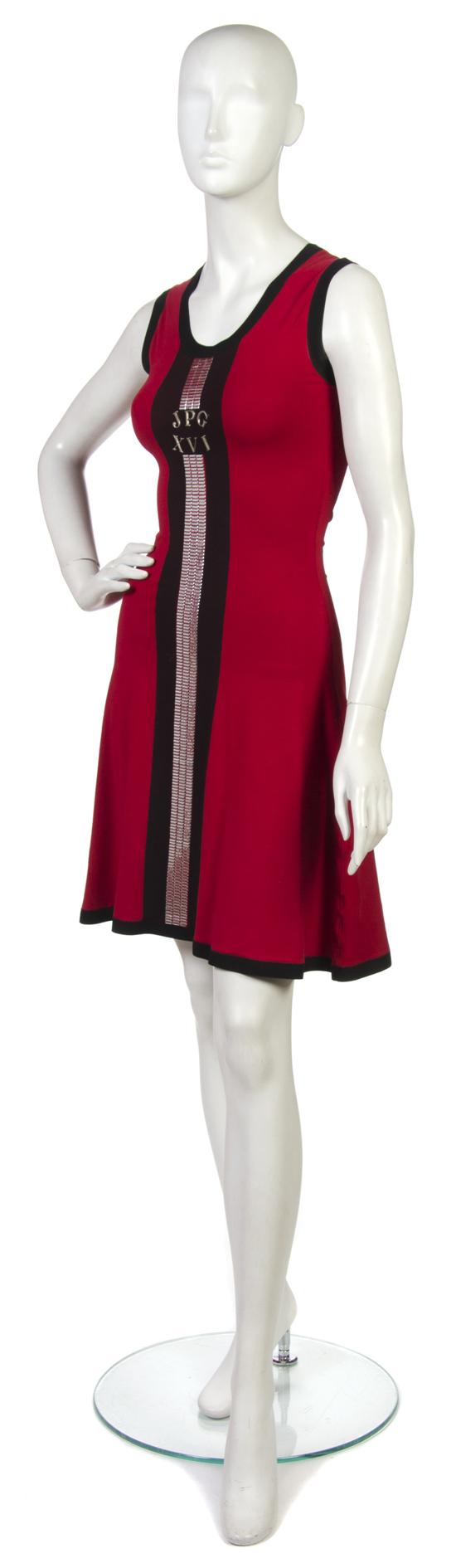 A Jean Paul Gaultier Red Jersey Dress.