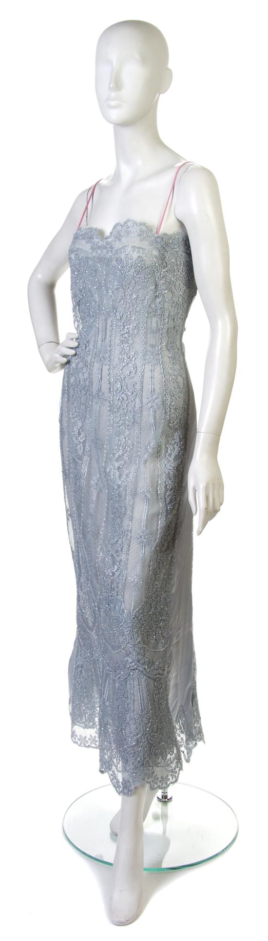 A Christian Dior Pale Blue Silk